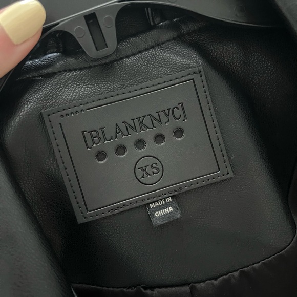 Black Faux Leather Jacket Blankyc NYC - Picture 3 of 3